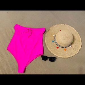 SHEIN hot pink bathing suit